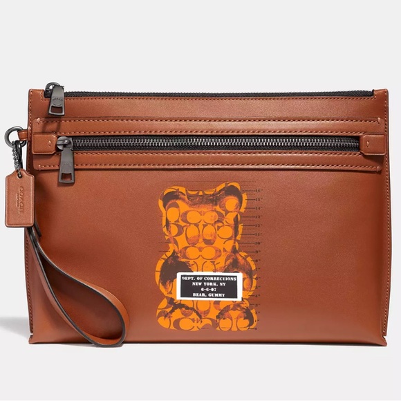 NWT COACH LTD EDITION Vandal Gummy Academy Pouch *Flawed* Missing Wristlet (TC) - Picture 1 of 12